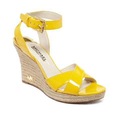 yellow michael kors shoes|Michael Kors white wedges.